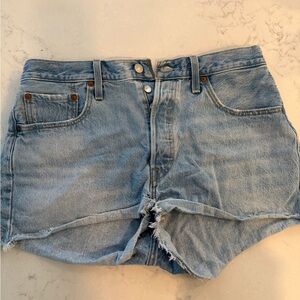 Levi's Light Blue Denim Cutoff Shorts